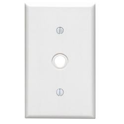 Leviton White 1 gang Plastic Cable/Telco Wall Plate 1 pk