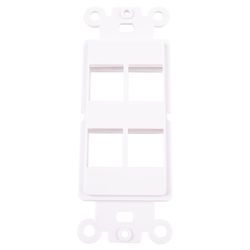 Monster Just Hook It Up White 4 gang Plastic Keystone Wall Plate 1 pk