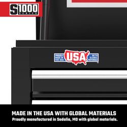 CRAFTSMAN S1000 26 in. 5 drawer Steel Tool Chest 17.25 in. H X 12 in. D