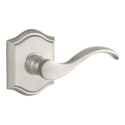 Baldwin Reserve Curve Lever Satin Nickel Dummy Lever