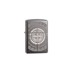 Zippo Black/Silver Compass Lighter 1 pk