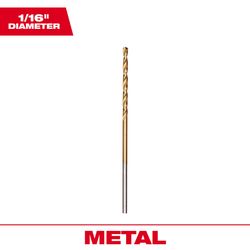 Milwaukee Thunderbolt 1/16 in. X 1-7/8 in. L Titanium Drill Bit Round Shank 1 pc