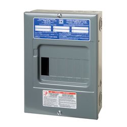 Square D HomeLine 100 amps 120/240 V 6 space 12 circuits Surface Mount Main Lug Load Center