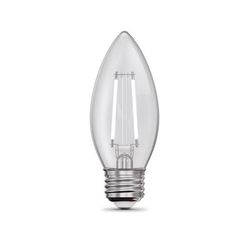 Feit White Filament B10 E26 (Medium) Filament LED Bulb Daylight 60 Watt Equivalence 2 pk