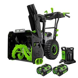 EGO Power+ Peak Power SNT2405 24 in. Two stage 56 V Battery Snow Blower Kit (Battery &amp; Charger) W/ TWO 7.5 AH BATTERIES