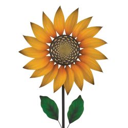 Regal Art & Gift Multicolored Metal 60 in. H X 17.5 in. L Sunflower Garden Stake Spinner