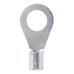 Jandorf 6 Ga. Uninsulated Wire Ring Terminal Silver 2 pk