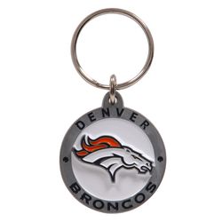 HILLMAN NFL Tempered Steel Red/White Split Ring Keychain
