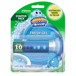 Scrubbing Bubbles Rainshower Scent Continuous Toilet Cleaning System 1.34 oz Gel