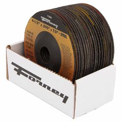 Forney 4-1/2 in. D X 7/8 in. X .090 in. thick Metal Cutting Wheel 20 pc
