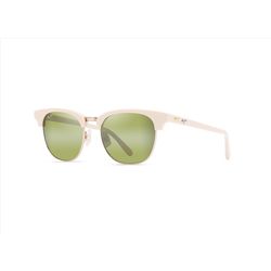 Maui Jim Holomua Sunglasses Unisex Shiny Solid Ivory Frame Maui HT Lens Polarized