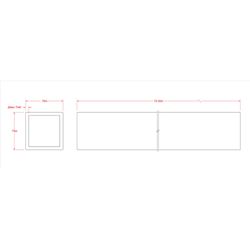SteelWorks 3/4 in. D X 6 ft. L Square Aluminum Tube