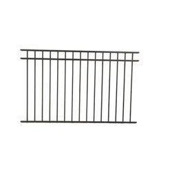 Fortress Building Products Athens 48 in. H X 1 in. W X 71  L Black Aluminum Fence Panel