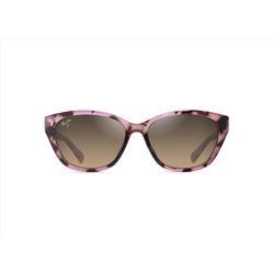 Maui Jim Punono Sunglasses Unisex Shiny Spotted Pink Havana Frame HCL Bronze Lens Polarized