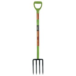 Ames 4 Tine Steel Spading Fork 30 in. Wood Handle