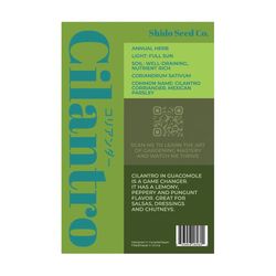 Chive Shido Seed Co. Cilantro Seeds 1 pk