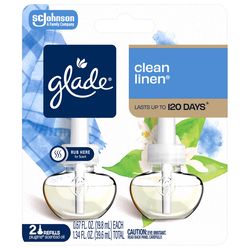 Glade Plug-Ins Clean Linen Scent Air Freshener Refill 1.34 oz Liquid