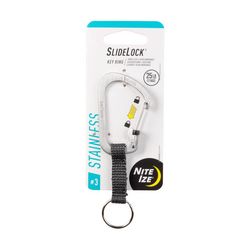 Nite Ize SlideLock Stainless Steel Silver Locking Carabiner Key Ring