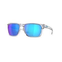 Oakley Sylas (60) Sunglasses Unisex Polished Clear Frame Blue Lens