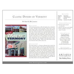 Arcadia Publishing Classic Diners of Vermont History Book