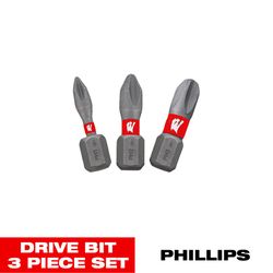 Diablo Phillips 1 in. L Insert Bit Set Black Oxide 3 pc
