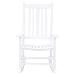 Living Accents White Wood Frame Casual Rocking Chair