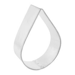 R&M International Raindrop 3 in. W X 4 in. L Cookie Cutter Silver 1 pc