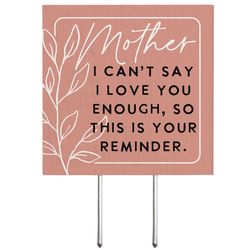 Sincere Surrounding Pink Metal/Wood 0.5 in. H X 5.75 in. L X 4 in. W Planter Stake