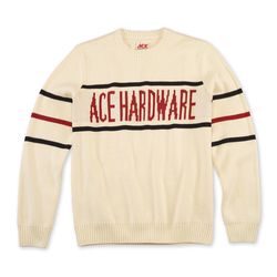 Ace Vintage Threads McCallister XL Long Sleeve Unisex Crew Neck Sweatshirt Ivory