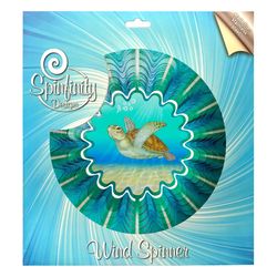 Spinfinity Designs Multi-color Stainless Steel 12 in. Animated Sea Turtle Large Outdoor Spinner