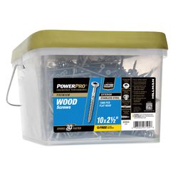 Power Pro No. 10 Ga. X 2-1/2 in. L Stainless Steel Star Flat Head Deck Screws