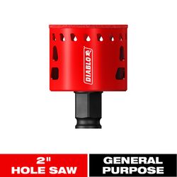 Diablo 2 in. Diamond Grit 5.52 in. L X 1/4 in. D Hole Saw