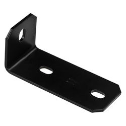 National Hardware 6.8 in. H x 3 in. W x 0.188 in. D Black Inside Offset Leg Corner Brace