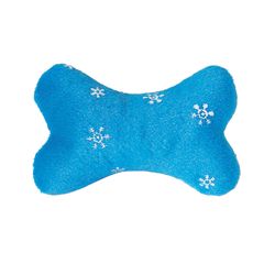 Zanies For Dog Blue Plush Blizzard Bone Dog Toy Small 1 pk