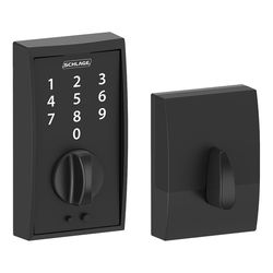 Schlage BE Series Matte Black Zinc Touchscreen Deadbolt