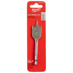 Milwaukee 1 in. X 4.5 in. L Carbon Steel Flat Boring Bit Hex Shank 1 pk