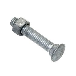 Master Halco 2 in. H X 0.4 in. W X 2 in. L Galvanized Silver Steel Carriage Bolts