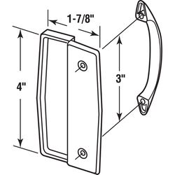 Prime-Line 1.875 in. L Black Plastic Sliding Door Edge Pull