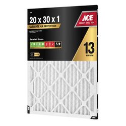 Ace 20 in. W X 30 in. H X 1 in. Synthetic 13 MERV Pleated Air Filter 1 pk