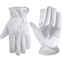 Wells Lamont XL Goatskin Leather Driver Pearl Gray Gloves