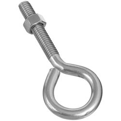 National Hardware 3/8 in. X 4 in. L Stainless Stainless Steel Eyebolt Nut Included