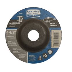 Century Drill & Tool 4-1/2 in. D X 7/8 in. X 1/4 in. thick Grinding Wheel 1 pc