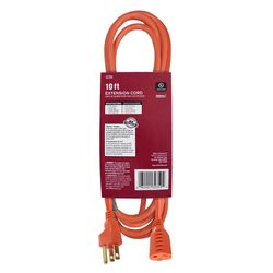 Ace Indoor or Outdoor 10 ft. L Orange Extension Cord 16/3 SJTW