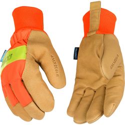 Kinco Men's Outdoor Hi-Viz Work Gloves Orange L 1 pair