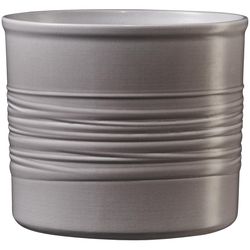 SK Pottery 4.7 in. H X 5.5 in. D Clay Laos Ceramic Pot Warm Gray