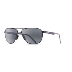 Maui Jim Castles Sunglasses Unisex Matte Black Frame Neutral Gray Lens Polarized