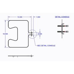 Range Kleen Stainless Steel Bake Element