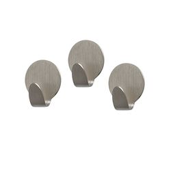 Spectrum 1.3 in. L Brushed Nickel Silver Steel Medium Hook 3 pk