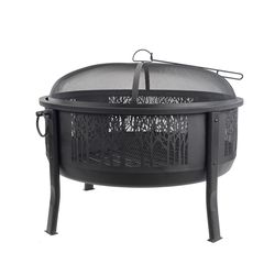 Blue Sky Outdoor Living 33 in. W Steel Round Wood Fire Pit