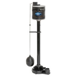 Superior Pump 1/3 HP 3,000 gph Thermoplastic Vertical Float Switch AC Pedestal Sump Pump 10 ft³